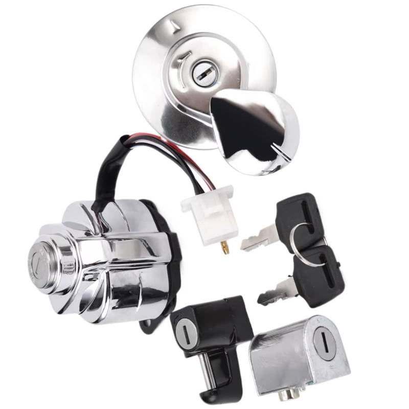 CFDEKOIB Motorrad Zündschloss Für VT600 1988-2008 Für Shadow 400 2000-2002 Motorrad Zündschloss Für Tankdeckel Lock Key Kit Motorrad Zubehör von CFDEKOIB