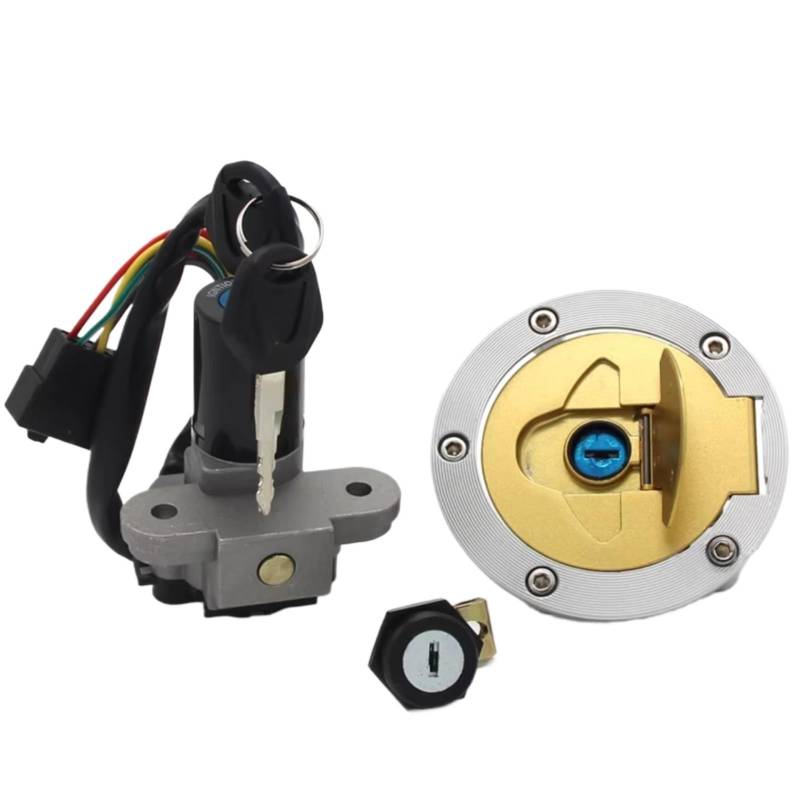 CFDEKOIB Motorrad Zündschloss Kompatibel Mit Ducati Für 996 1999 2000 2001 Für 996R 2001 Für 996S 2001 Motorrad-Zündschalter Tankdeckel Motorradzubehör von CFDEKOIB
