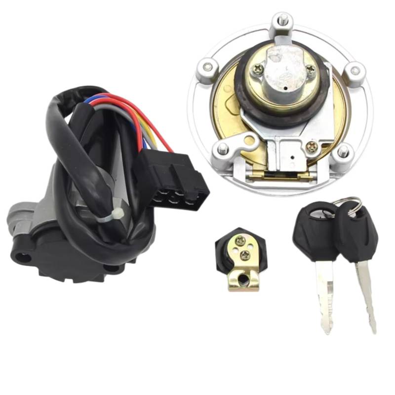 CFDEKOIB Motorrad Zündschloss Kompatibel Mit Ducati Für 998S 2002 Für 999 2003 2004 2005 2006 Motorrad-Zündschalter Tankdeckel Motorradzubehör von CFDEKOIB