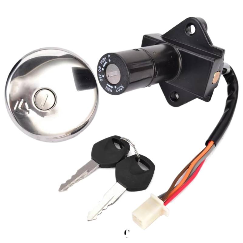 CFDEKOIB Motorrad Zündschloss Kompatibel Mit Suzuki Für GN250 1985–2001 Motorrad-Zündschloss Sperrschlüssel Tankdeckel Motorrad-Ersatzteile von CFDEKOIB