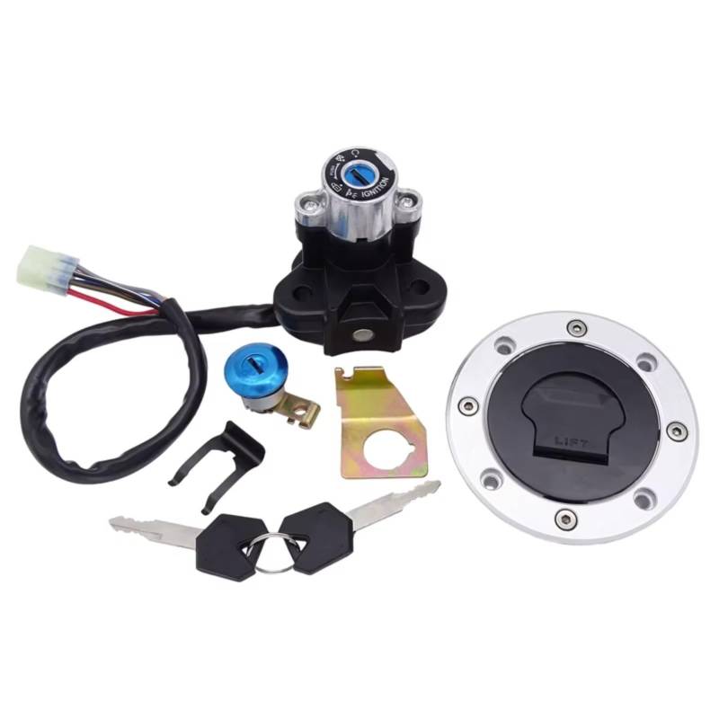 CFDEKOIB Motorrad Zündschloss Kompatibel Mit Suzuki Für GSXR600 2004–2015 Für GSXR750 2004–2015 Motorrad-Schlossset Zündschalter Für Tankdeckel-Abdeckung Sperrschlüssel-Set von CFDEKOIB