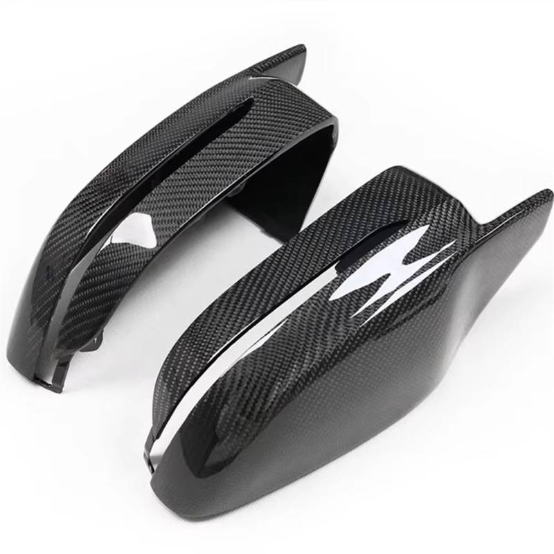 CFDEKOIB RüCkspiegel-Schutzkappe Kompatibel Mit Für 4er-Serie G22 G23 2020 2021 2022 2023 Spiegelabdeckung M Style Carbon Fiber Ersatz Außenrückansicht Kappe Clip On(Right Hand Drive) von CFDEKOIB