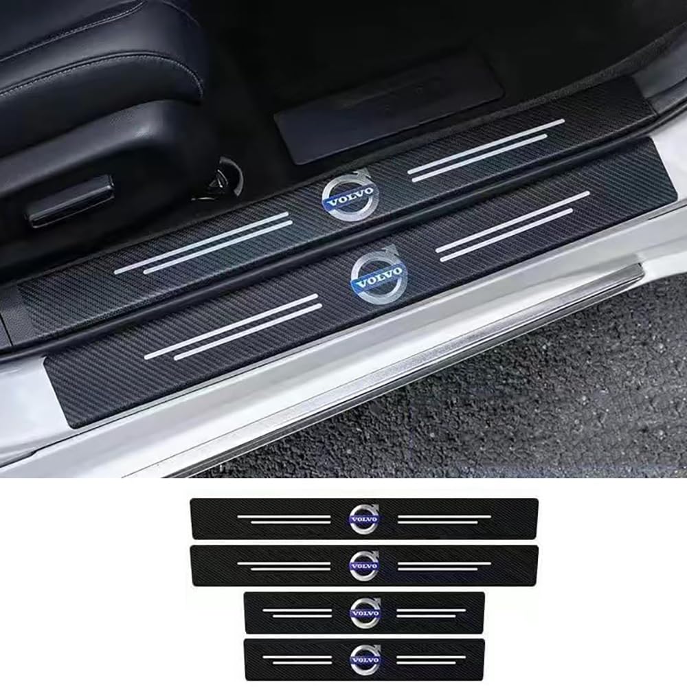 4 Stück Auto Einstiegsleisten Türschweller, für Volvo V60,Kratzfestes und wasserabweisendes Autotürschwellenleiste von CFIZZ