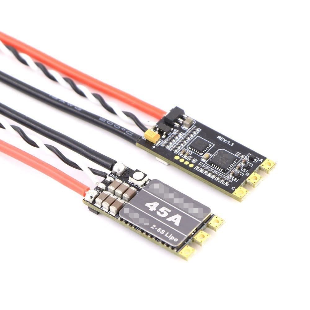 2-4PCS Cyclone 35A 45A Kompatibel BLHeli_S ESC Kompatibel mit 2-6S Netzteil Unterstützt DShot150 300 600 Oneshot125 Kompatibel mit RC FPV Quadcopter Drone Flugzeug(4PCS 45A ESC) von CFMIAWIC