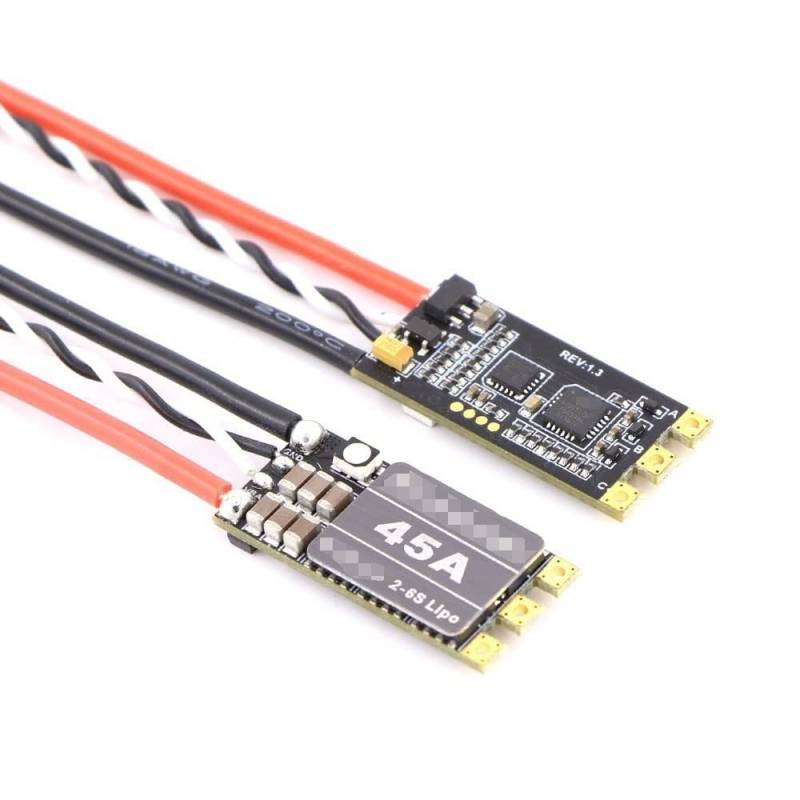 2-4PCS Cyclone 35A 45A Kompatibel BLHeli_S ESC Kompatibel mit 2-6S Netzteil Unterstützt DShot150 300 600 Oneshot125 Kompatibel mit RC FPV Quadcopter Drone Flugzeug(4PCS 45A ESC) von CFMIAWIC