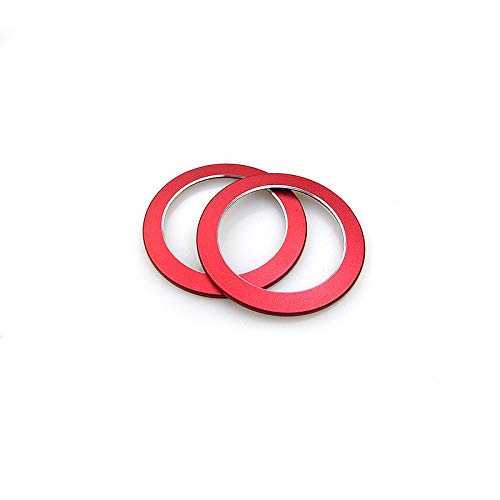 Aluminiumlegierung Audio Lautsprecher Dekoration Zierblende Ring Für Jaguar XE XEL XF XFL F-PACE 2 stücke (Red) von CFS