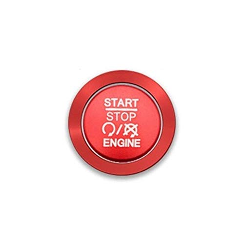 Aluminiumlegierung Auto Motor Startknopf Zündungsdeckel Dekoration Trim Zubehör Ring Fall Für JEEP Renegade Compass (Red) von CFS