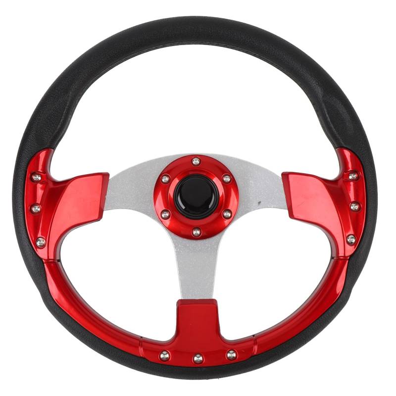14in Universal Stee Wheel mit Hornknopf PU -Aluminium für Standard 6 Loch Stee Wheel Hub Eine Schwarze Ifikation erforderlich. Rennen WheeUniversal Racing Wheelpu (Rot) von CFTGIW