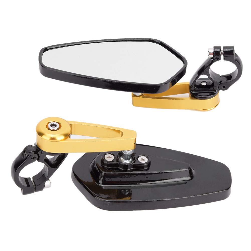 22 Mm Lenker Rückfahrspiegel für Straßenrennmotorräder Roller SideGold Ausgezeichnete Dose für Ti Ausgezeichnet (GOLD) von CFTGIW