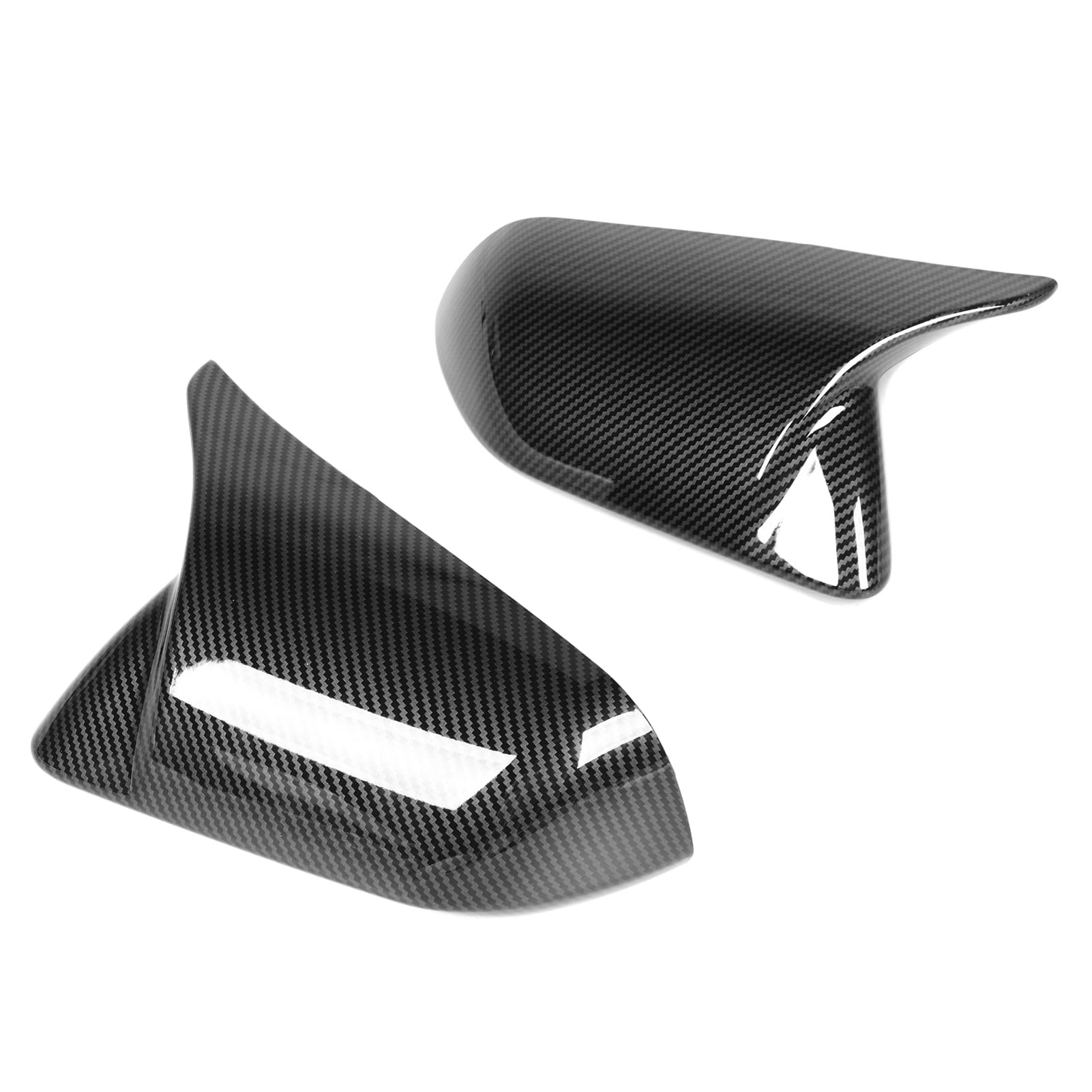 2pcs Türspiegel Abdeckung Links Rechts Hornersatz für 2015? 2022 Kohlefaserklebeband und Kraftstoff EIN Klebeband und Kraftstoffmotorboden Kraftstoff und Wickel Wärme -Wickel Glas (Kohlefaser-Stil) von CFTGIW