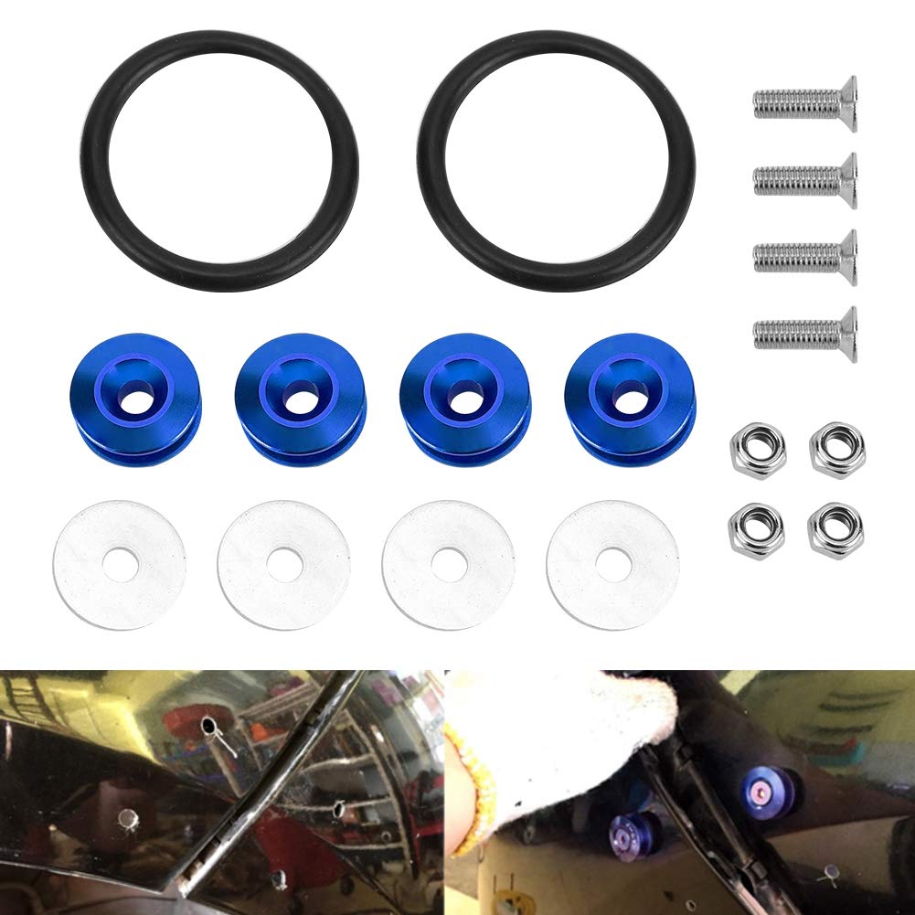 Buntes Schnellfreisetzungsverschluss Gummi -Rings -Kit für Auto Stoßfänger Schlammschutz Deckel Schnellfreisetzungsverschluss Stoßfänger Schnellrel Praktisch und Besser (BLUE) von CFTGIW