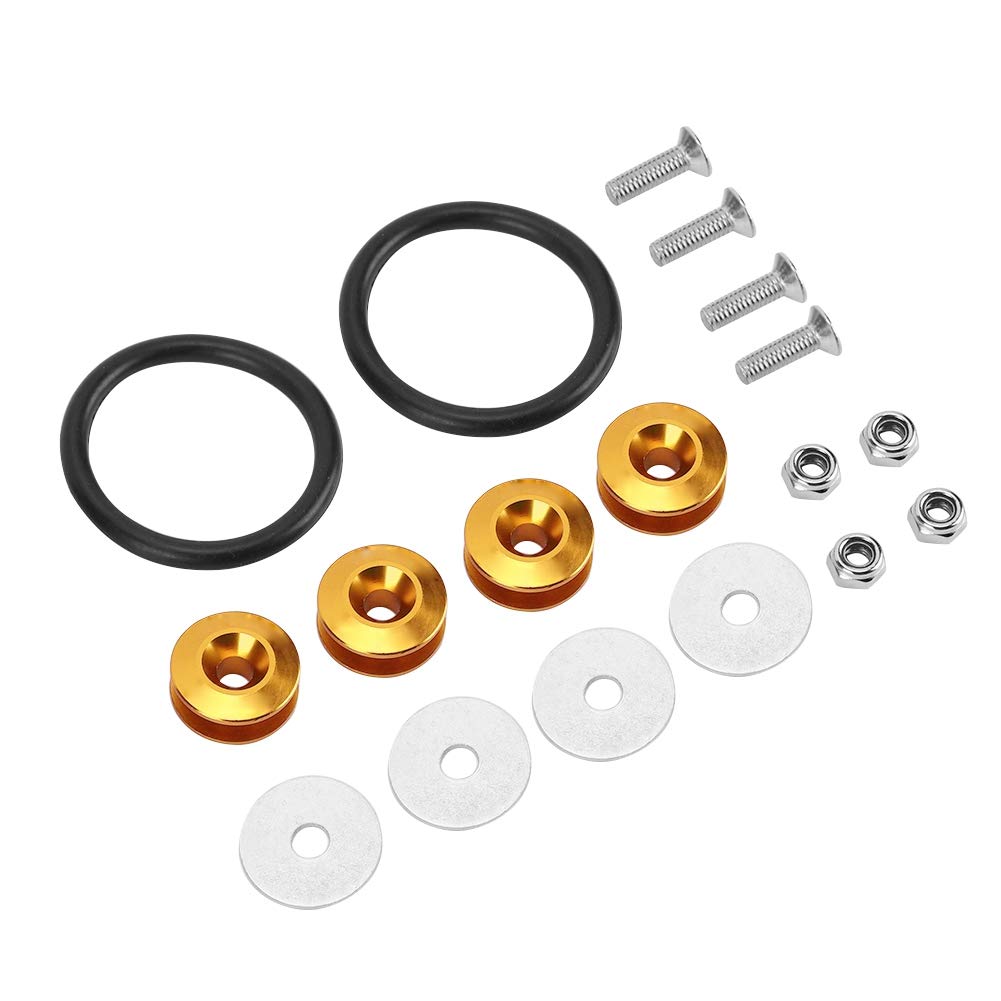 Buntes Schnellfreisetzungsverschluss Gummi -Rings -Kit für Auto Stoßfänger Schlammschutz Deckel Schnellfreisetzungsverschluss Stoßfänger Schnellrel Praktisch und Besser (GOLD) von CFTGIW