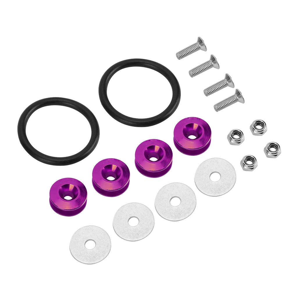 Buntes Schnellfreisetzungsverschluss Gummi -Rings -Kit für Auto Stoßfänger Schlammschutz Deckel Schnellfreisetzungsverschluss Stoßfänger Schnellrel Praktisch und Besser (PURPLE) von CFTGIW