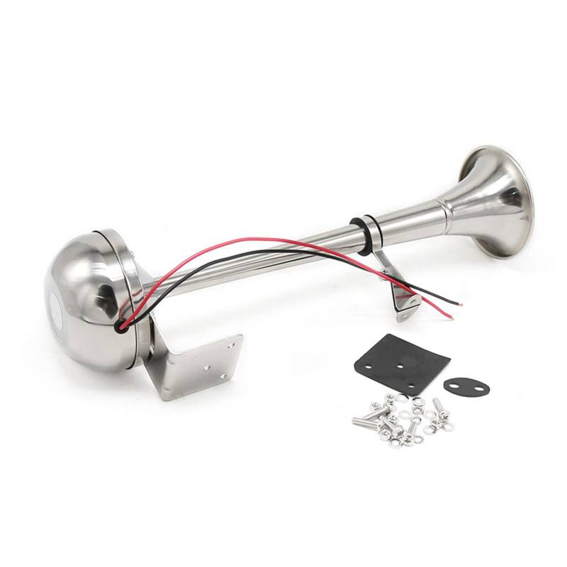 CFTGIW 24 V Single Trompetenhorn Marine Boat Air Horn 125 DB Elektrische Lufthorn für LKW -Yachtbus Alle 24 V Fahrzeuge von CFTGIW