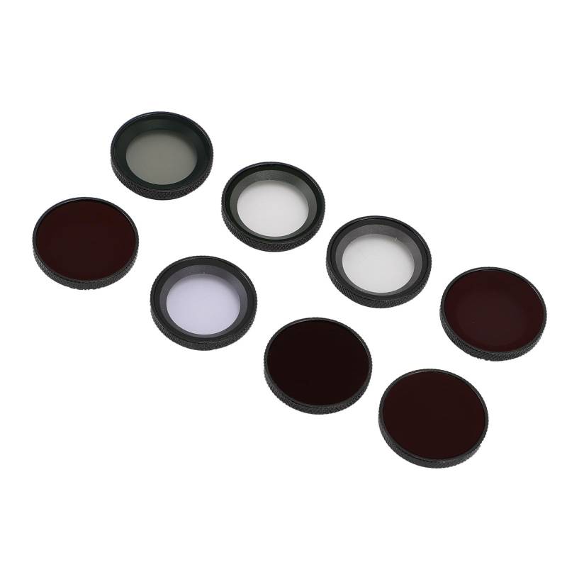 CFTGIW 8 in 1 Kamera Neutraldichte Filter Set ND8 ND16 ND32 ND64 UV CPL Night Star Filter für GO3S -Actionkamera mit Aluminiumlegierung Optischem Glas und Aufbewahrungsfall von CFTGIW