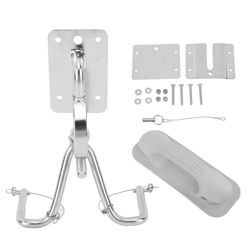 CFTGIW Schnellwechsel-Snap Davits Set 304 Edelstahl Instant Lock Davits System Marine Hardware für Yachten Boote (Mit weißen Armlehnen) von CFTGIW