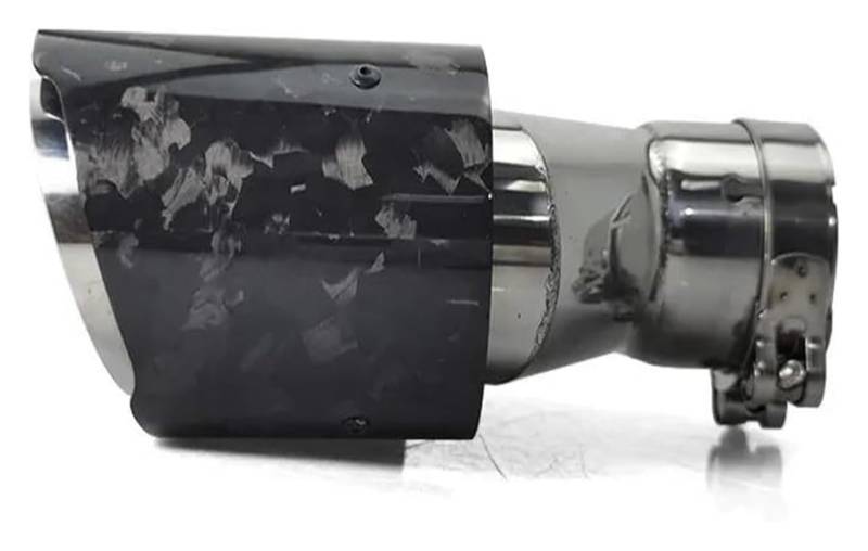 Auto Endrohrblenden Endschalldämpfer-Endstück Silberfarben Für Autos Doppelauspuff Doppelendrohr Modifikationsschalldämpfer(Left In51mm Out89mm) von CFUNMNVBVZ