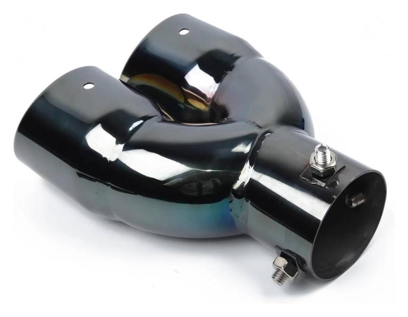 Auto Endrohrblenden Für Auto Chrom Endrohr Gebogen Dual-Outlet Auspuffblende Schalldämpfer Auspuff Endrohr von CFUNMNVBVZ
