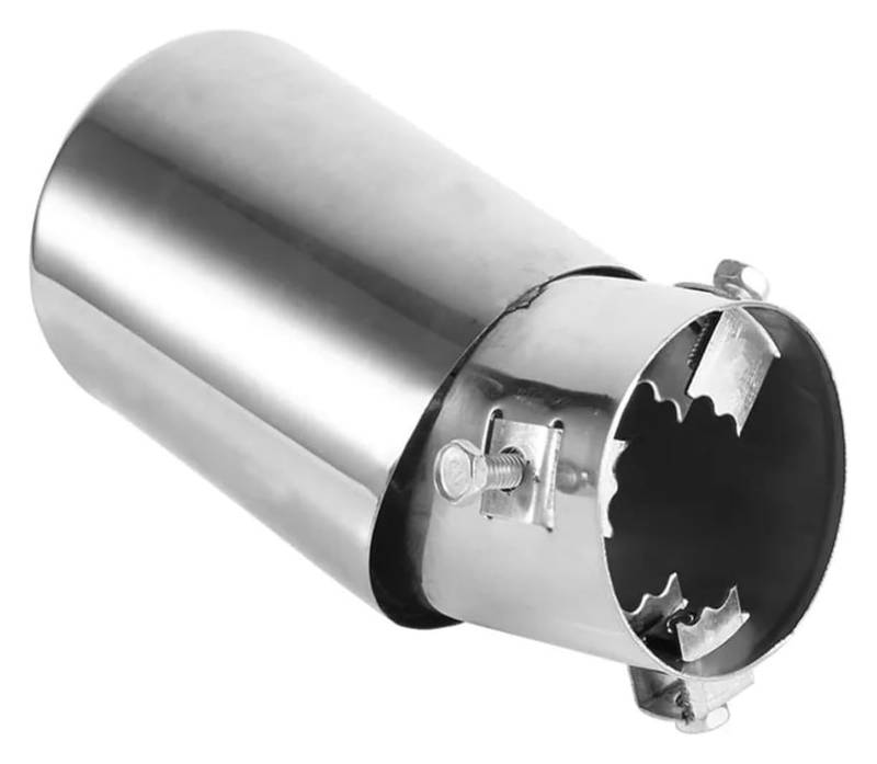Auto Endrohrblenden Universal Hinten Runde Edelstahl Auto Auspuff Endrohr Endrohr Trim Spitze 1 Pcs Auto Styling von CFUNMNVBVZ