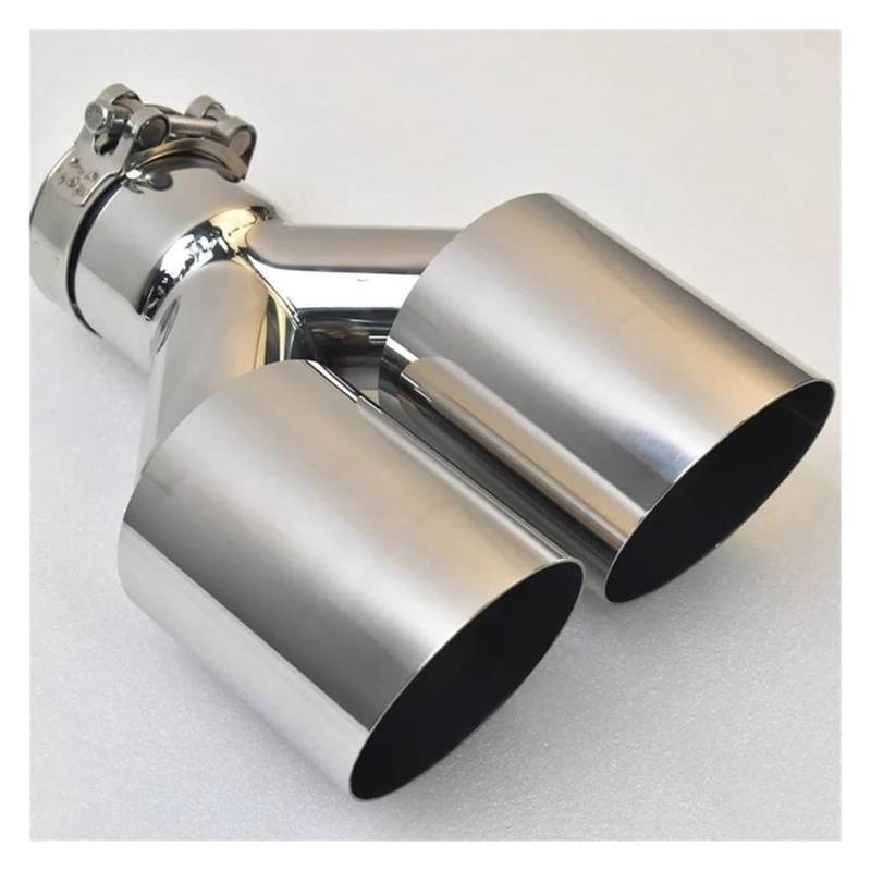 Auto Endrohrblenden Universal Schalldämpfer Spitze Schwanz Kehle Edelstahl Auto Hinten Auspuff Endrohr Schalldämpfer Export Edelstahl Automobil(76mm In- 76mm Out) von CFUNMNVBVZ