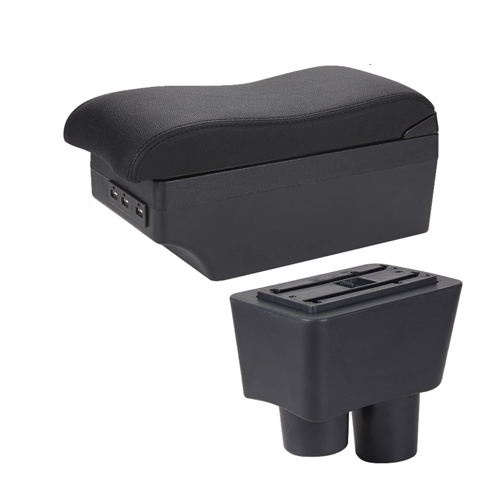 Mittelkonsole Auto-Aufbewahrungsbox Innendetail Autozubehör Für Almera Für Versa(A2 Black line 7USB) von CFUNMNVBVZ