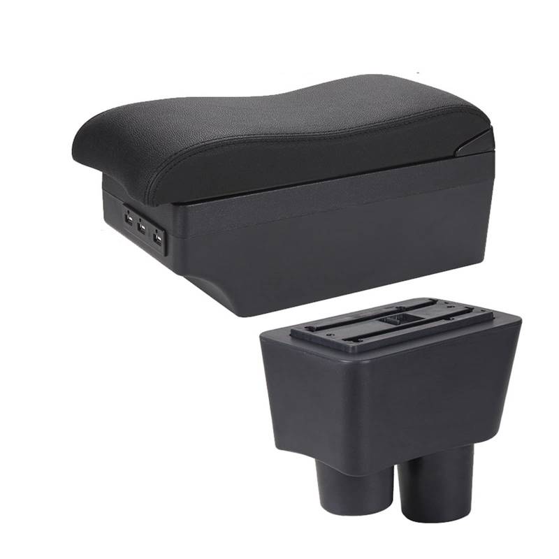 Mittelkonsole Auto-Aufbewahrungsbox Innendetail Autozubehör Für Almera Für Versa(A2 Black line 7USB) von CFUNMNVBVZ