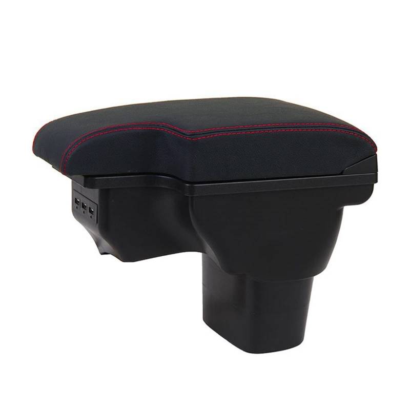Mittelkonsole Autoinnendetails Autozubehör Aufbewahrungsbox Für ESQ 2010 2011 2012 2013 2014 2015 2016 2017 2018 2019(A1 Black red 3USB) von CFUNMNVBVZ