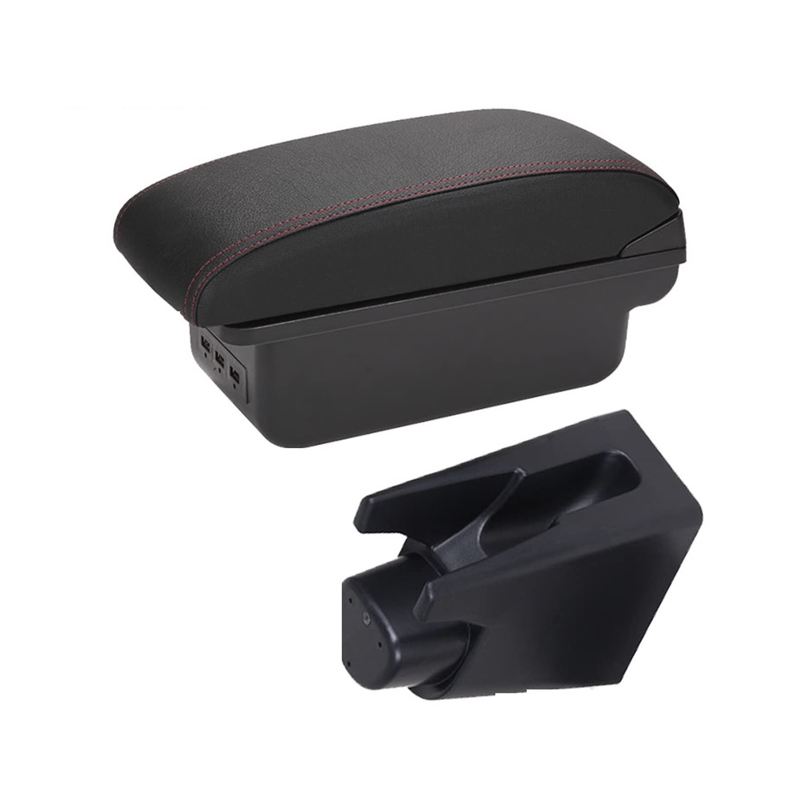 Mittelkonsole Autoinnenraum Detailliertes Autozubehör Für P&eugeot Für 107(B1 Black red 3USB) von CFUNMNVBVZ
