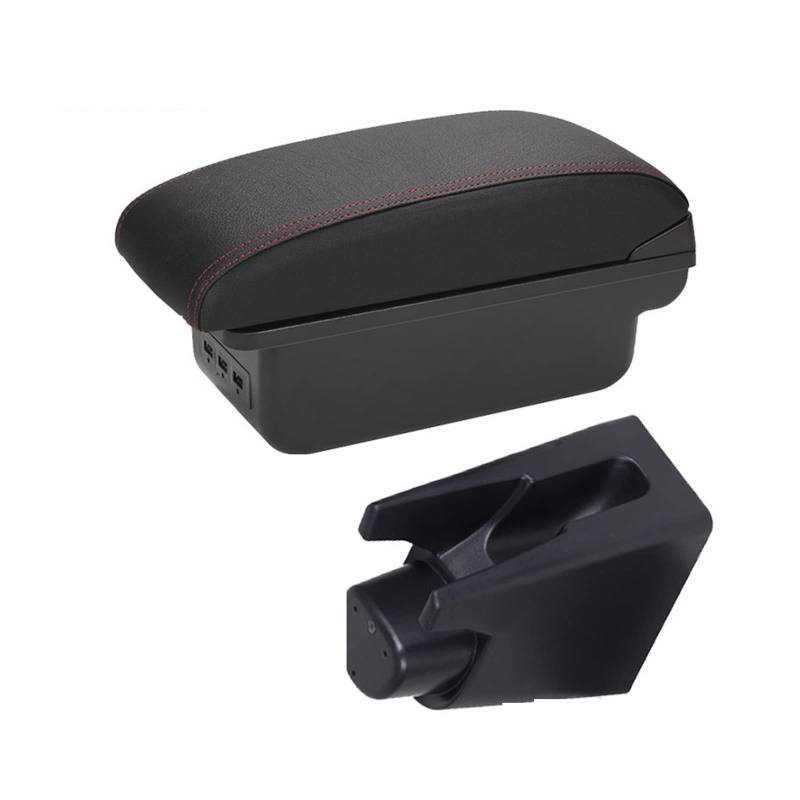 Mittelkonsole Autoinnenraum Detailliertes Autozubehör Für P&eugeot Für 107(B1 Black red 3USB) von CFUNMNVBVZ