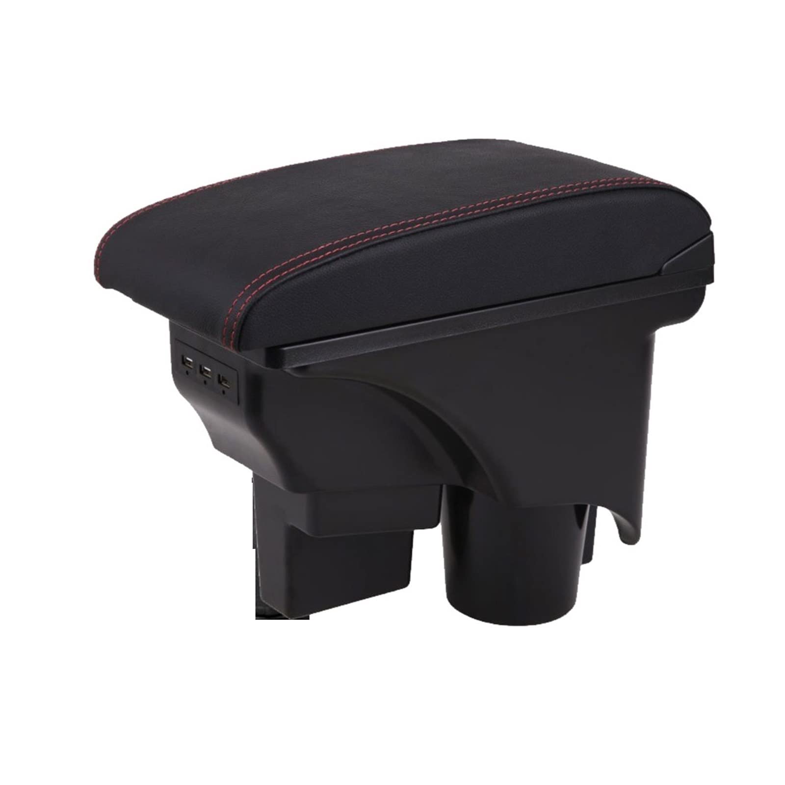 Mittelkonsole Autozubehör Aufbewahrungsbox Armlehnenbox Für G&olf 6 Für G&olf 5 Für MK6 Für MK5 J(A1 Black red leather) von CFUNMNVBVZ