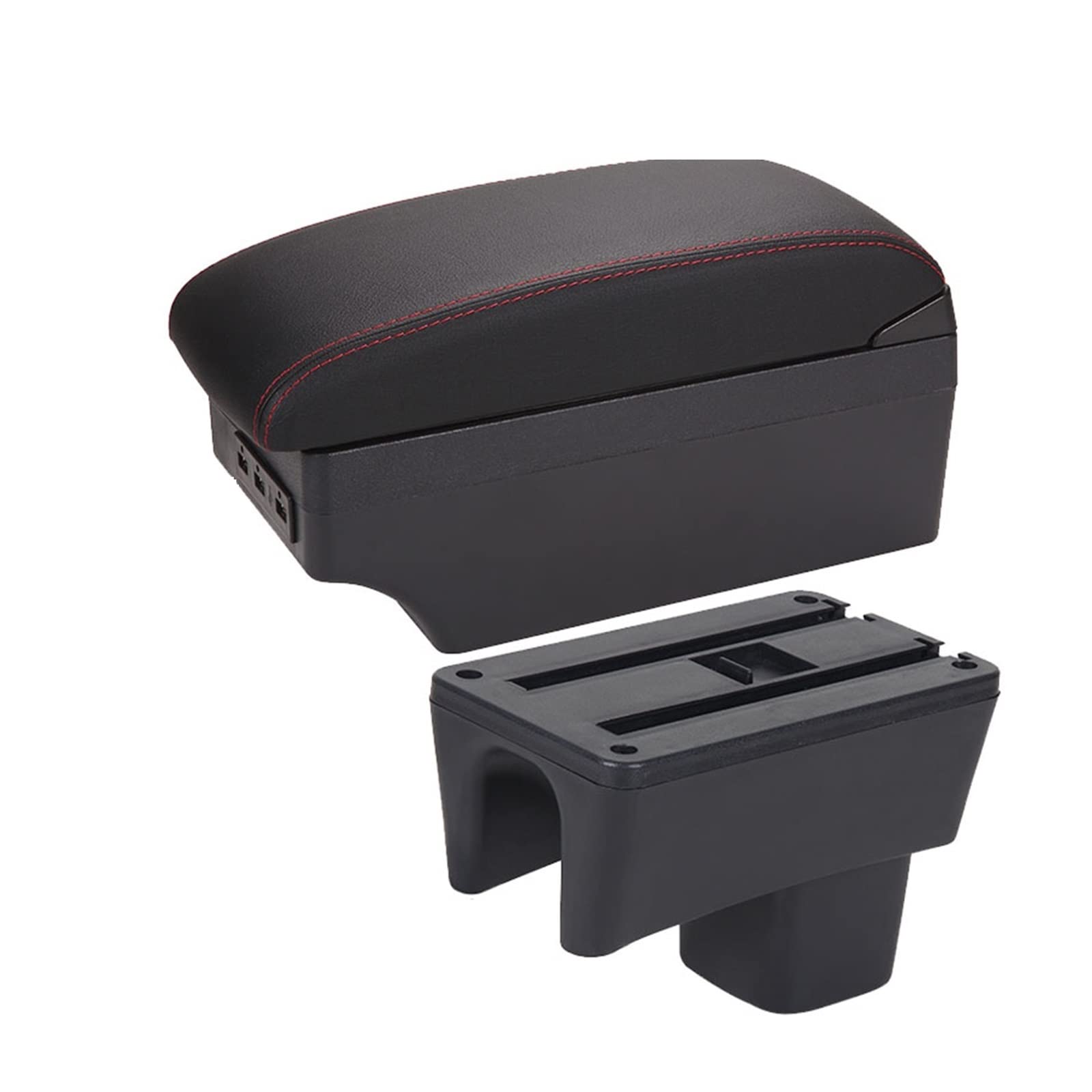 Mittelkonsole Autozubehör Innendetails Für S&UZUKI Für Swift 2005 2006 2007 2008 2009 2010 2011(A1 Black red 7USB) von CFUNMNVBVZ