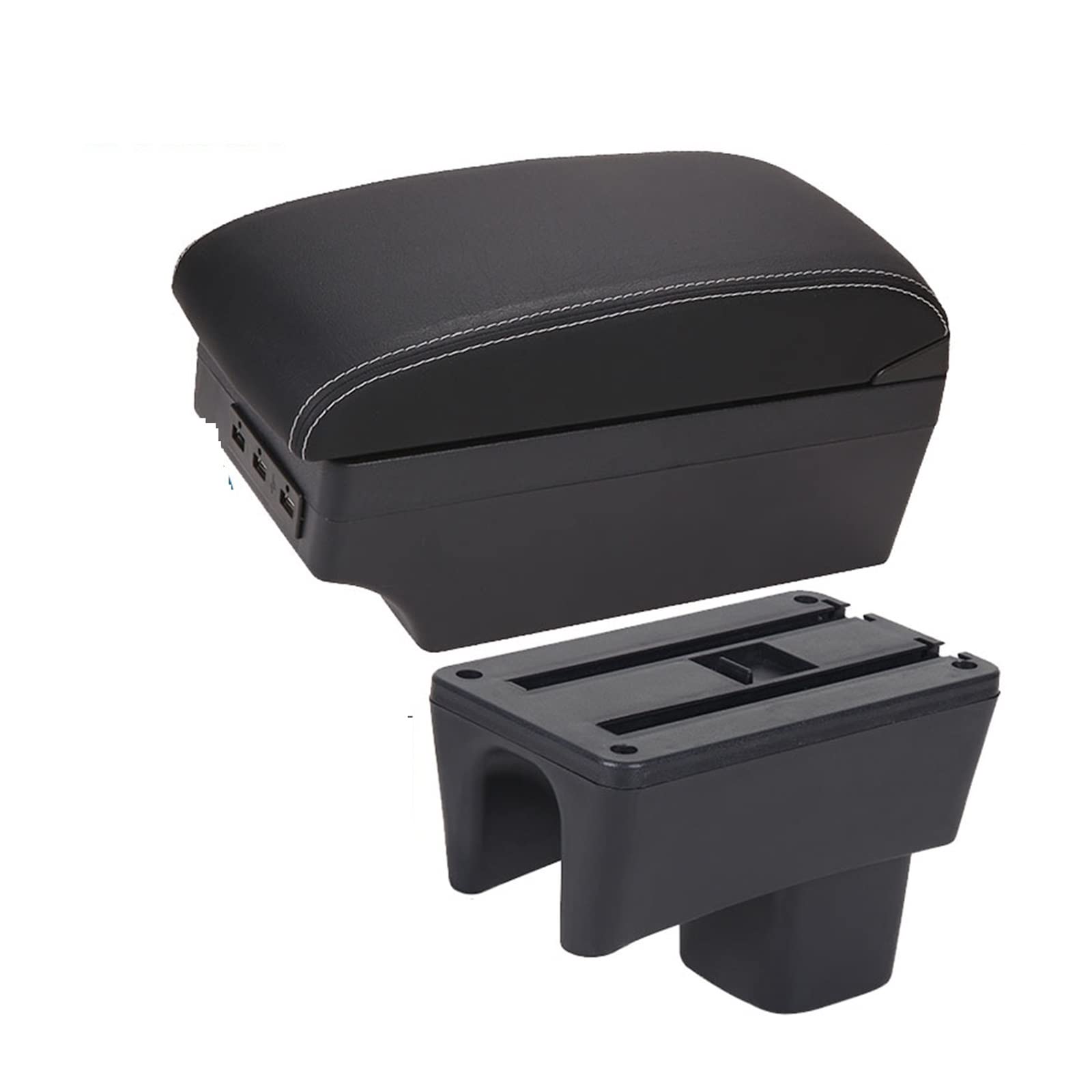Mittelkonsole Autozubehör Innendetails Für S&UZUKI Für Swift 2005 2006 2007 2008 2009 2010 2011(A3 Black white 7USB) von CFUNMNVBVZ