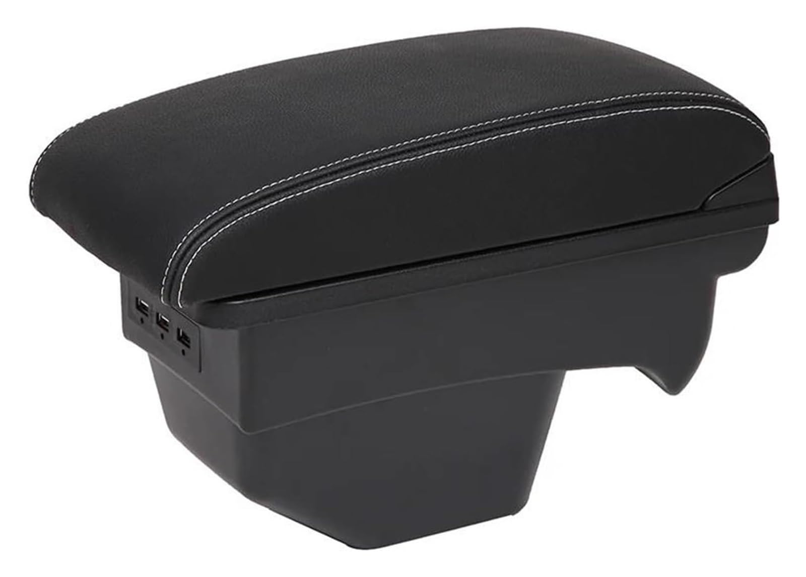 Mittelkonsole Für C4 2011 Armlehnenbox Nachrüstteile Auto Center Storage Box Zubehör Center Armlehne Konsole(A White line 3 USB) von CFUNMNVBVZ