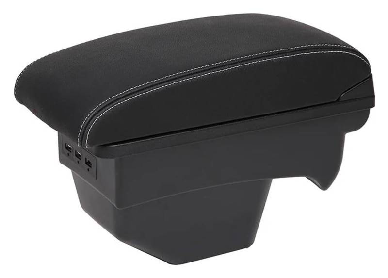 Mittelkonsole Für C4 2011 Armlehnenbox Nachrüstteile Auto Center Storage Box Zubehör Center Armlehne Konsole(A White line 3 USB) von CFUNMNVBVZ