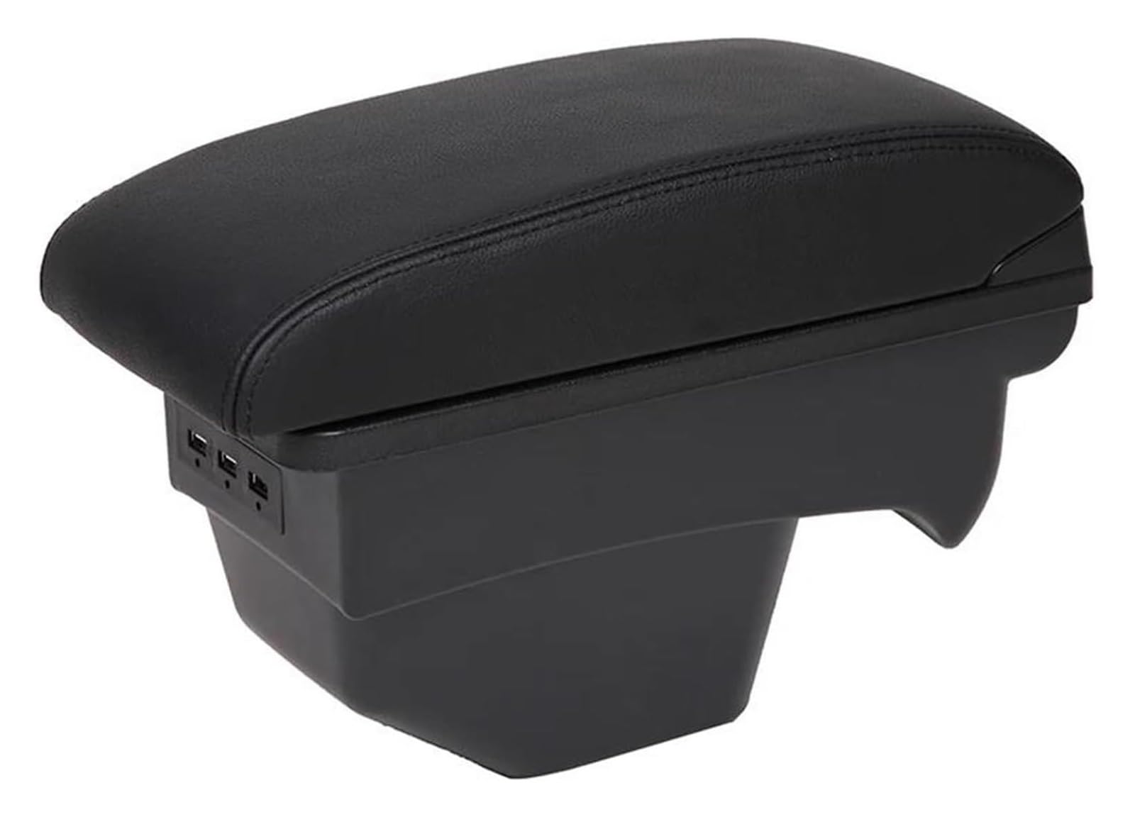 Mittelkonsole Für C4 2011 Armlehnenbox Nachrüstteile Auto Center Storage Box Zubehör Center Armlehne Konsole(A black lin 3 USB) von CFUNMNVBVZ