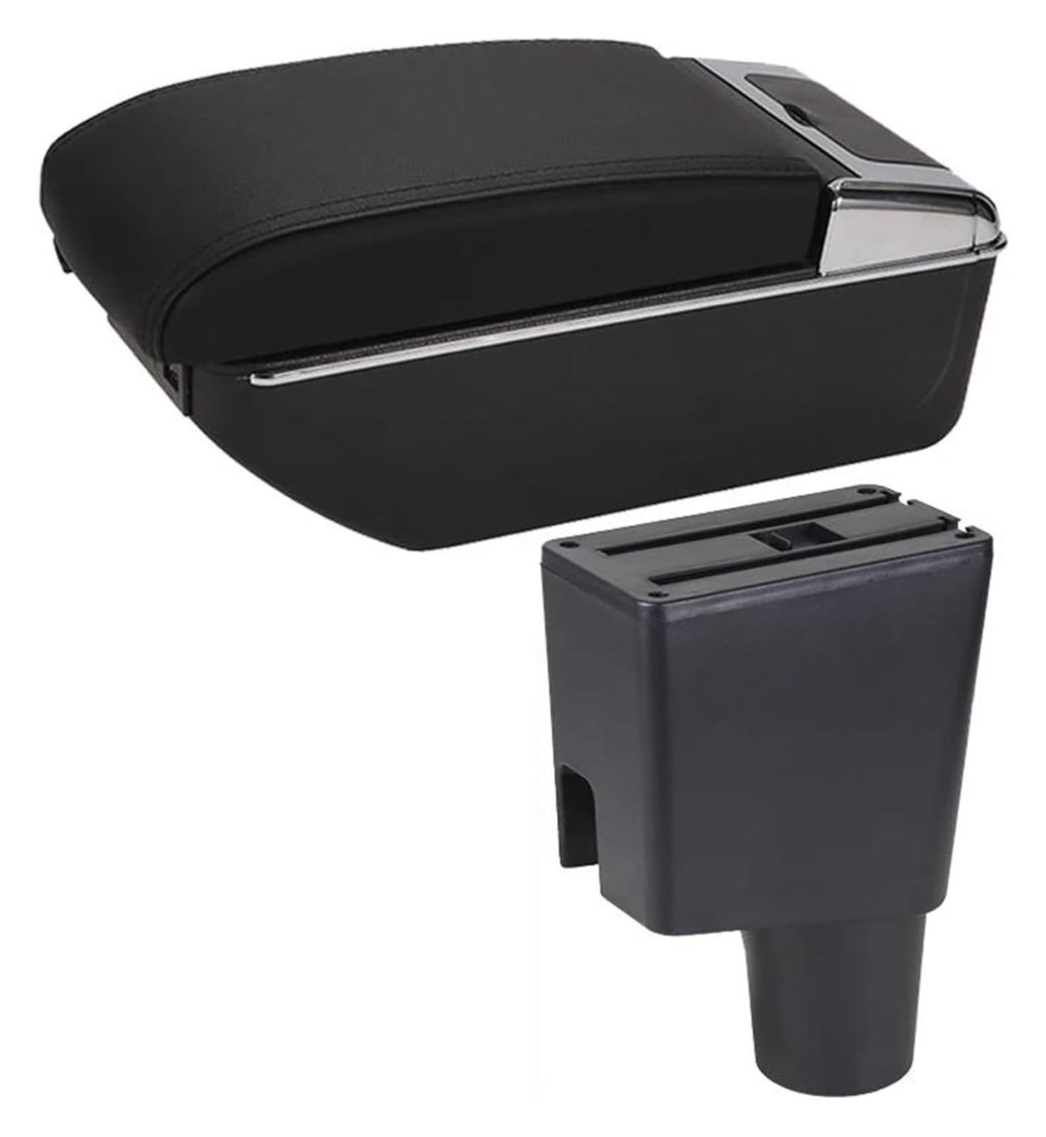 Mittelkonsole Für Corsa 2020 Armlehne Box Erhöhen Doppel Schicht Zentrale Shop Inhalt Aschenbecher Zubehör Center Arm Rest Konsole(D Black Line 7usb) von CFUNMNVBVZ