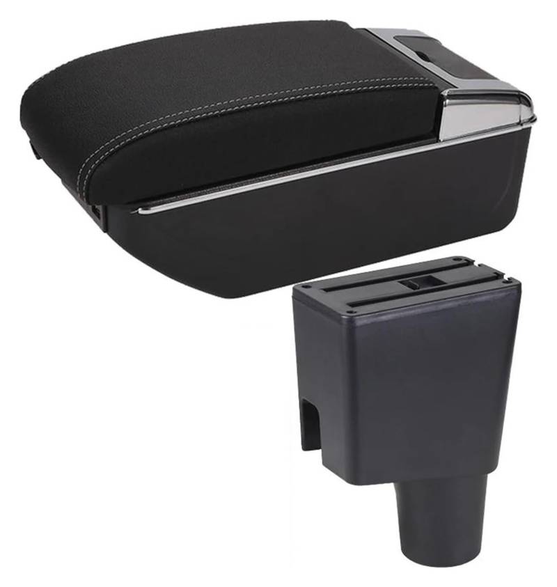 Mittelkonsole Für Corsa 2020 Armlehne Box Erhöhen Doppel Schicht Zentrale Shop Inhalt Aschenbecher Zubehör Center Arm Rest Konsole(D White Line 7usb) von CFUNMNVBVZ