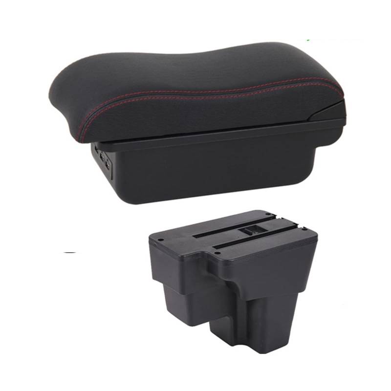 Mittelkonsole Für Daemon Für RIO 2015 2016 2017 2018 2019 2020 2021 Centers Console Storage Car Box(C2 Red Line) von CFUNMNVBVZ