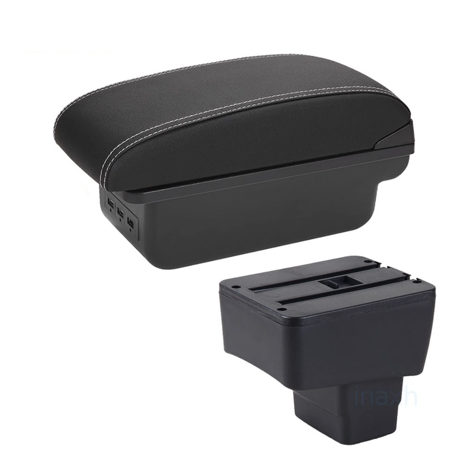Mittelkonsole Für Mazda 2 Für CX3 2018 2019 2020 Armlehnenbox(B3 Black white 3USB) von CFUNMNVBVZ