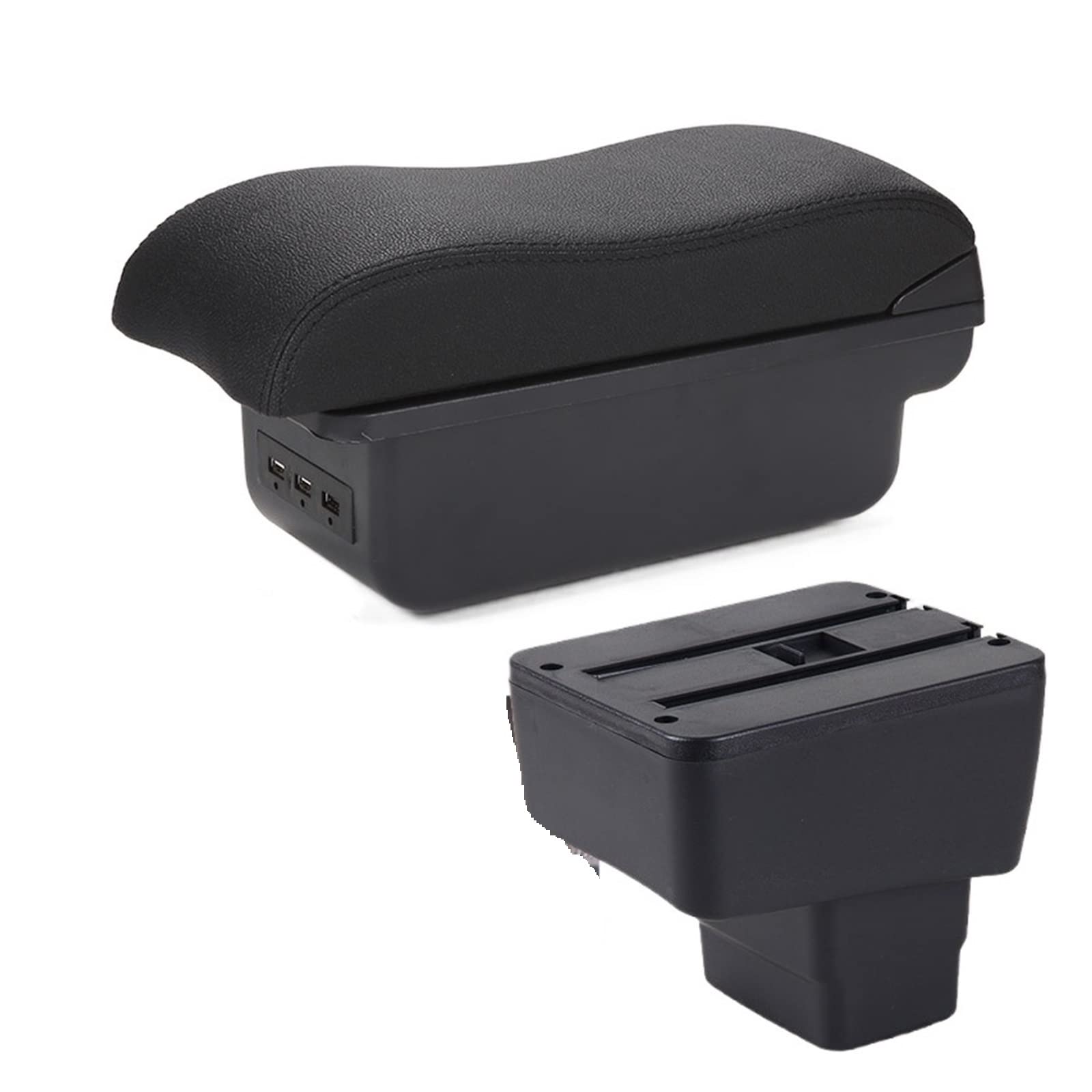 Mittelkonsole Für Mazda Für CX-3 2014 2015 2016 2017 2018 2019 Lagerung Des Automobilbehälters(B2 Black line 3USB) von CFUNMNVBVZ