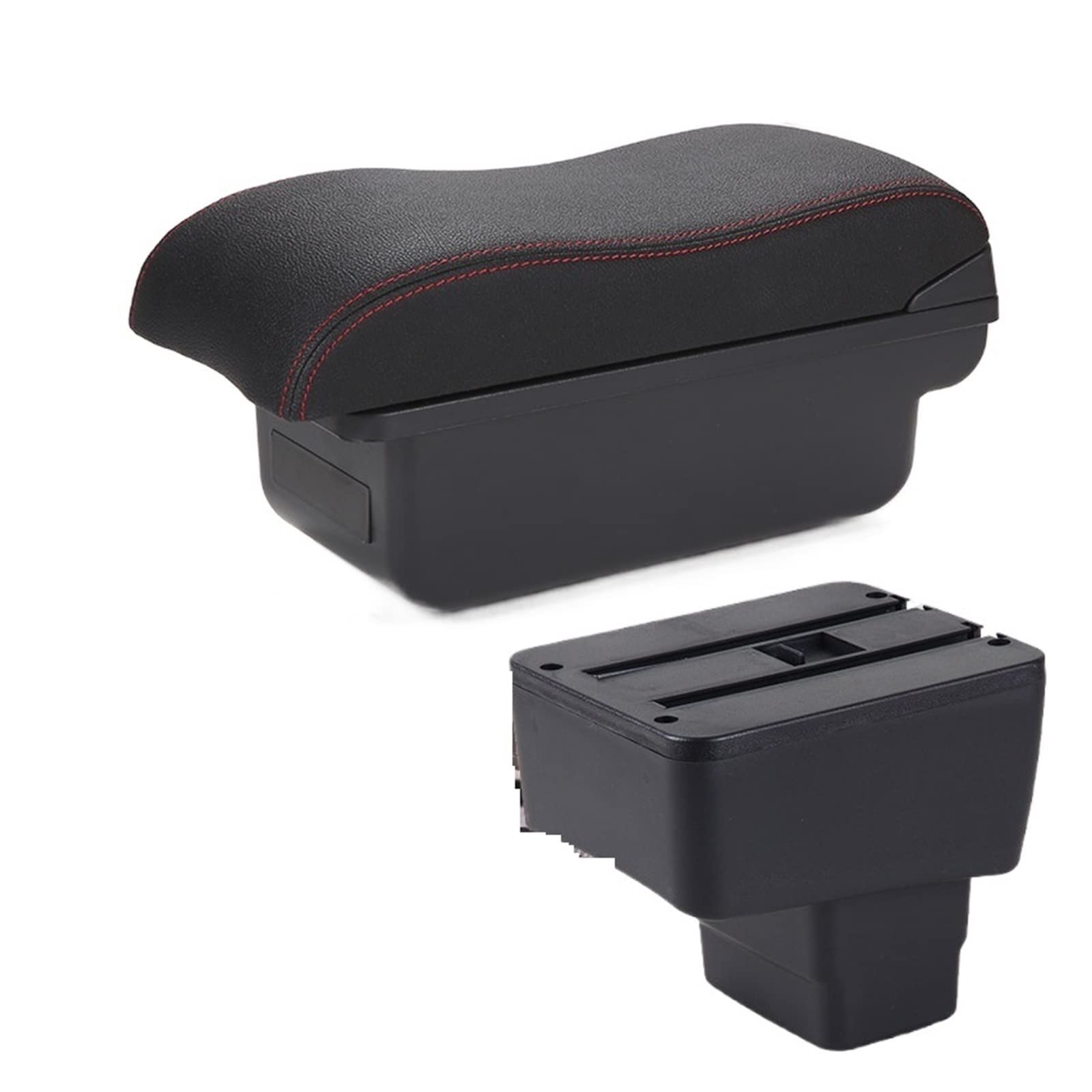 Mittelkonsole Für Mazda Für CX-3 2014 2015 2016 2017 2018 2019 Lagerung Des Automobilbehälters(C1 Black red NO USB) von CFUNMNVBVZ