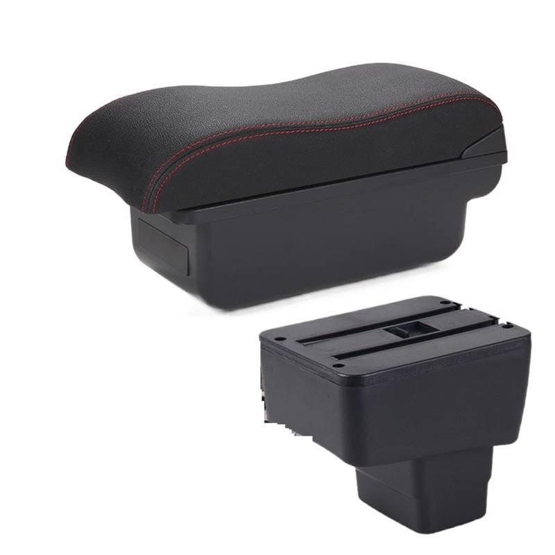 Mittelkonsole Für Mazda Für CX-3 2014 2015 2016 2017 2018 2019 Lagerung Des Automobilbehälters(C1 Black red NO USB) von CFUNMNVBVZ