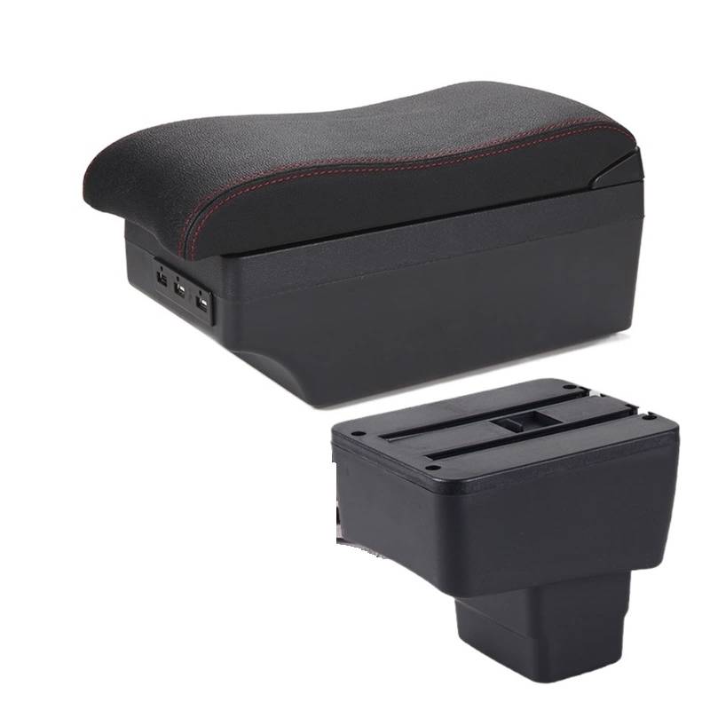 Mittelkonsole Für Mazda Für CX-3 2014 2015 2016 2017 2018 2019 Zubehör Für Auto-Reservoir-Modifikation(A1 Black red 7USB) von CFUNMNVBVZ