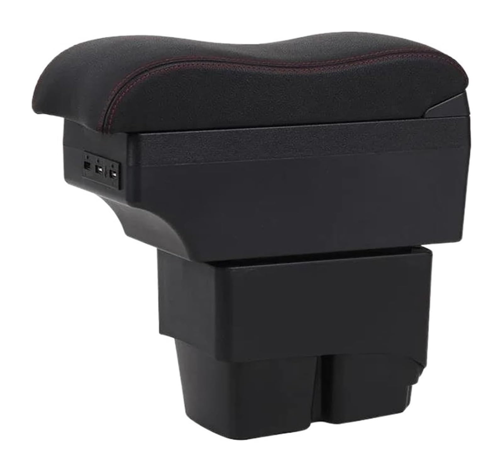 Mittelkonsole Für P&eugeot 206 207 Armlehnenbox Autoarmlehnenbox Multifunktionales Autozubehör Mittelarmlehnenkonsole(A3-black red 7 usb) von CFUNMNVBVZ