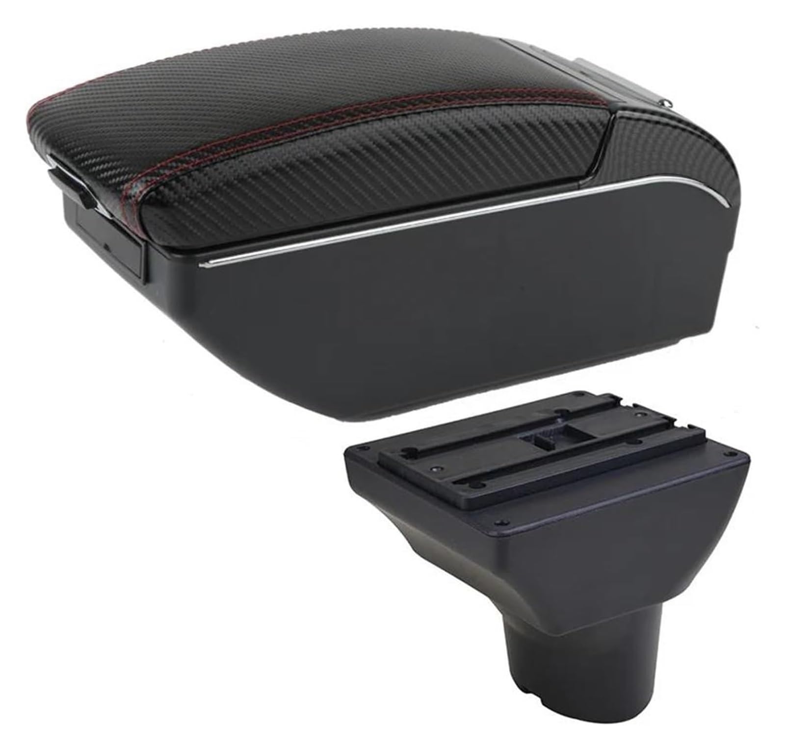 Mittelkonsole Für Seat Für Ibiza 6j Für Ibiza 6L Armlehnenbox Zentralspeicher Inhalt Aufbewahrungsbox Schnittstelle Levier Schaltknaufabdeckung(C Red Line 7 Usb) von CFUNMNVBVZ