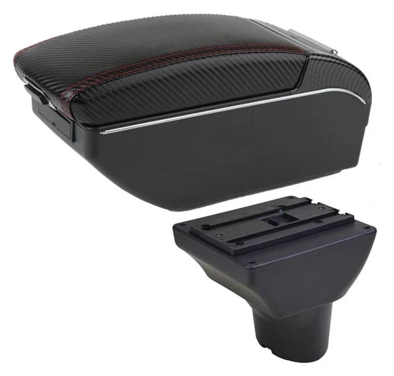Mittelkonsole Für Seat Für Ibiza 6j Für Ibiza 6L Armlehnenbox Zentralspeicher Inhalt Aufbewahrungsbox Schnittstelle Levier Schaltknaufabdeckung(C Red Line 7 Usb) von CFUNMNVBVZ