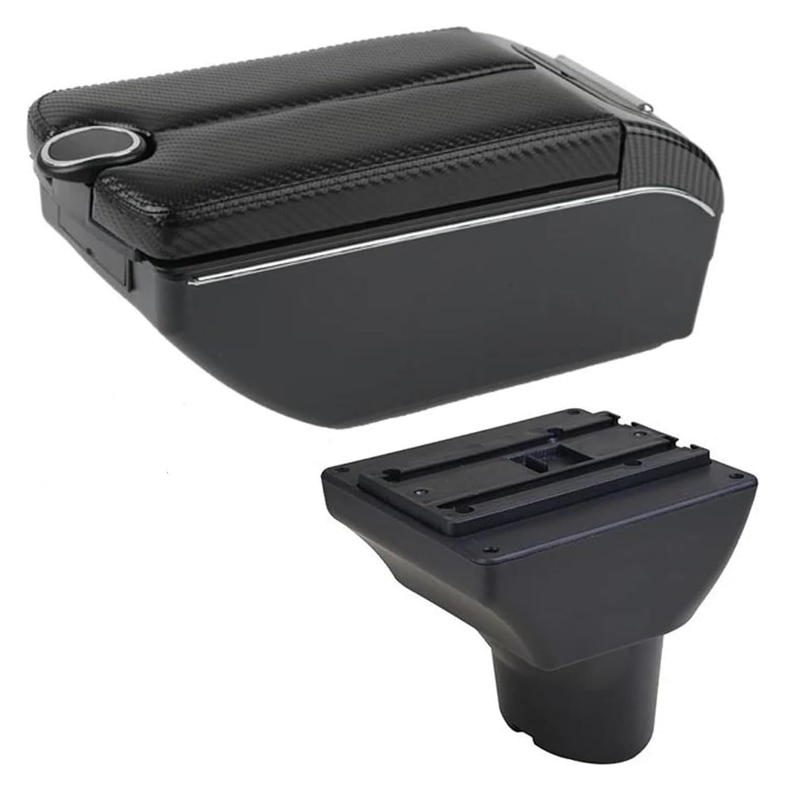 Mittelkonsole Für Seat Für Ibiza 6j Für Ibiza 6L Armlehnenbox Zentralspeicher Inhalt Aufbewahrungsbox Schnittstelle Levier Schaltknaufabdeckung(D Black Lin 7 Usb) von CFUNMNVBVZ