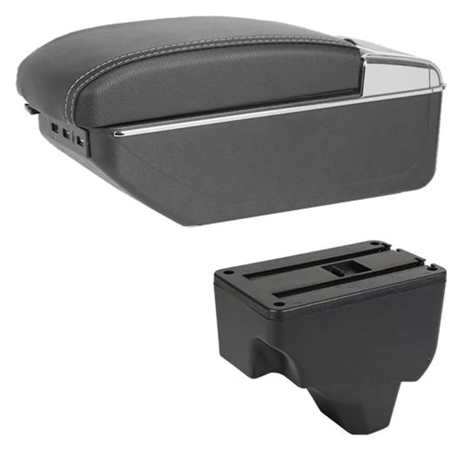Mittelkonsole Für Suz&uki Für Jimny 2017-2023 Auto-Armlehnenbox Innenraum Autozubehör Aufbewahrungsbox Für Die Mittelkonsole(A-black white line) von CFUNMNVBVZ