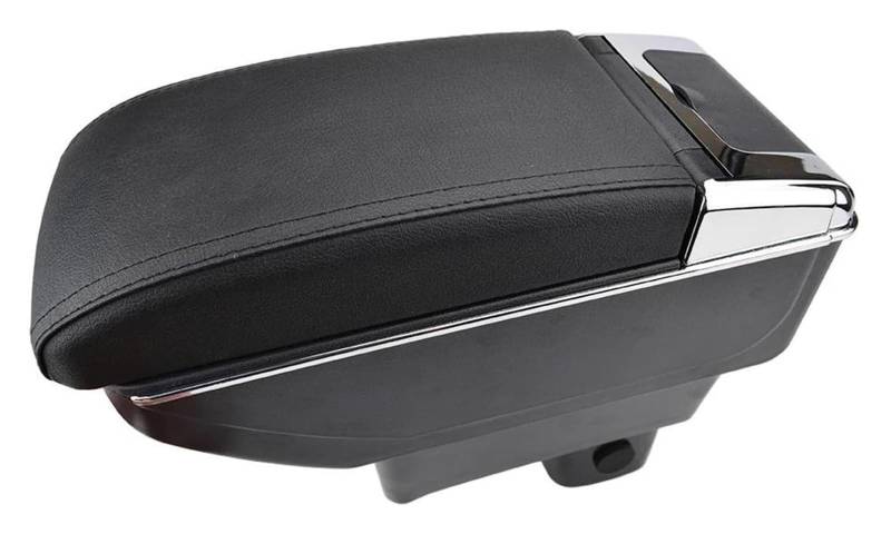 Mittelkonsole Für Suz&uki Für Swift 2005-2020 Aufbewahrungsbox Mittelkonsole Leder Dual Layer Armlehne Für Rest Tray Mittelarmlehne Konsole(Black Thread) von CFUNMNVBVZ