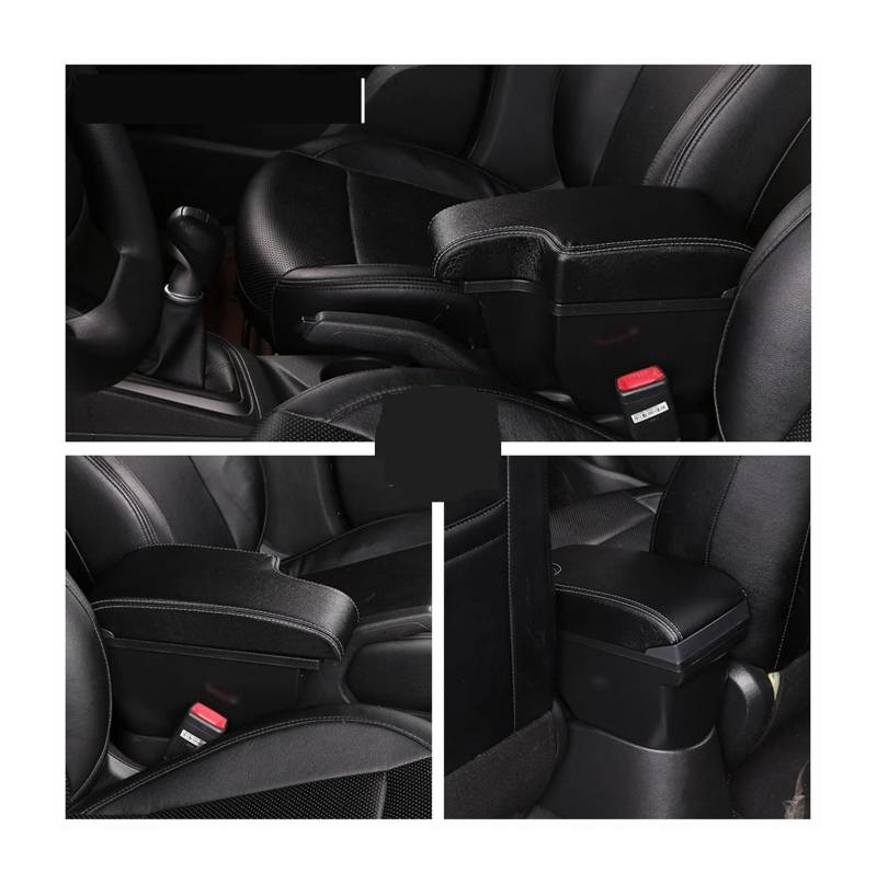 Mittelkonsole Für T&oyota Hilux Modified Interior Car Armrest Storage Kann Das Teleskop-Cup-Rahmen-Zubehör Drehen(A1 Leather 3USB) von CFUNMNVBVZ